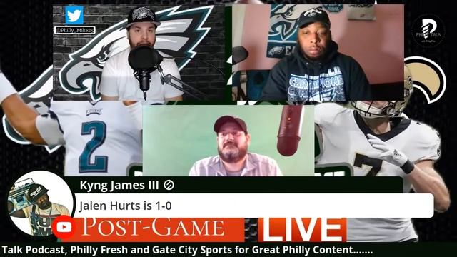 Eagles Beat Saints 24 To 21 In Jalen Hurts first Start! Post Game With Battle Birds Podcast смотреть онлайн