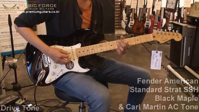 Fender American Standard Strat SSS Black Maple Demo by Music force смотреть онлайн