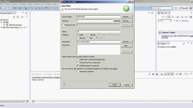 Hello World Java Program in Eclipse смотреть онлайн