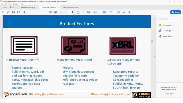 Oracle Enterprise Performance Reporting Cloud Service (EPRCS) Introduction смотреть онлайн
