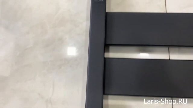Полотенцесушитель электрический Laris Атлант Премиум ЧК10 500х900 черный матовый с терморегулятором смотреть онлайн