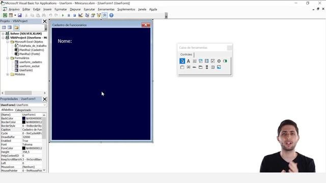 Como criar formulário no Excel - Criando UserForm no VBA - 1/5 смотреть онлайн