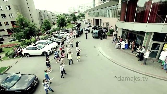 Класс!! флеш моб танец - поздравление мужа . рождение ребенка смотреть онлайн