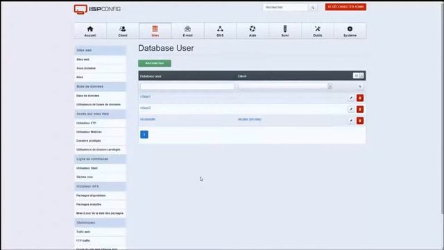 ISPconfig : Comment modifier le mot de passe d'un utilisateur MySQL ? смотреть онлайн