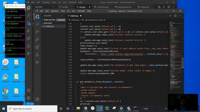 Interacting with Algorand-based application using Telegram Bot. смотреть онлайн