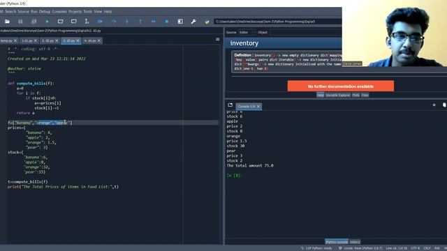 Experiment 5 Python with Dictionary смотреть онлайн