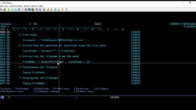 IBMi (AS400) - Extracting Dynamic file name from file path in #RPGLE смотреть онлайн