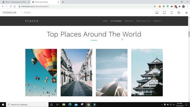 Places: Free Bootstrap 4 HTML5 Agency Website Template смотреть онлайн