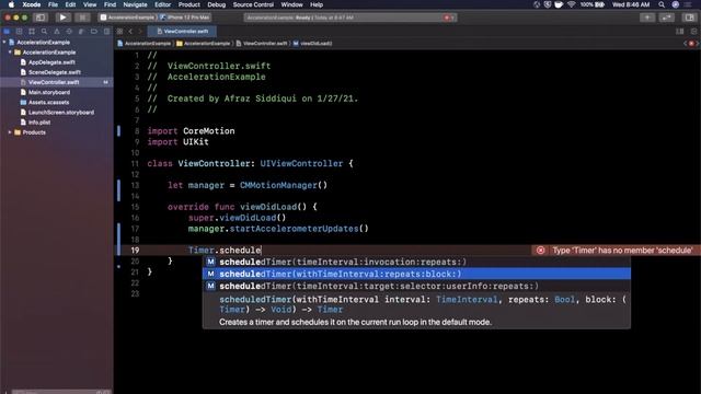 Swift: Accelerometer & Gyroscope (Motion data) - Swift 5, Xcode 12, 2022 - iOS Development смотреть онлайн