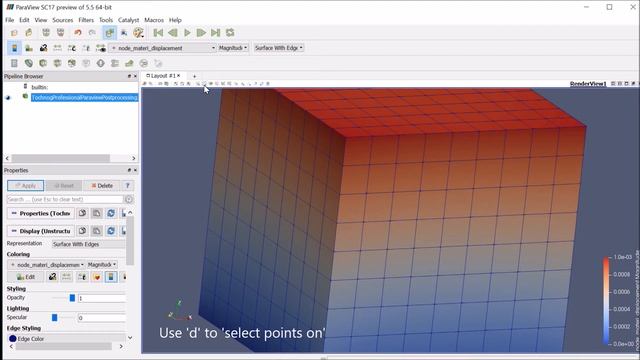 Tochnog Professional - Paraview - Post 6 - Select Points смотреть онлайн