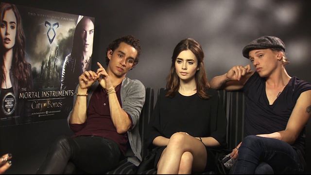 We chat to Lily Collins, Robert Sheehan & Jamie Campbell Bower! смотреть онлайн