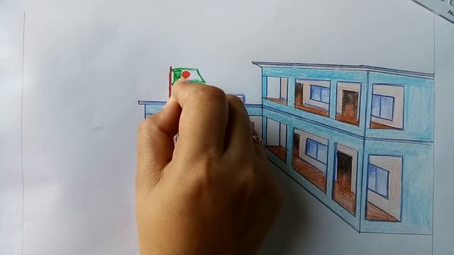 How to draw School Scene Step by step (very easy) || Art video смотреть онлайн