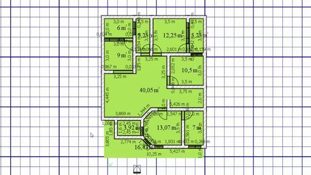 Small House Plan 9.5 x 13m 3 Bedroom with American Kitchen 2021(30x42ft) смотреть онлайн