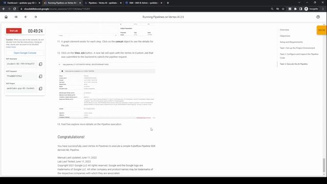 Running Pipelines on Vertex AI 2.5 | Qwiklabs | GCP ML Learning path смотреть онлайн