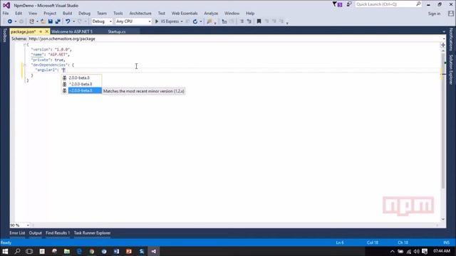 Using NPM in ASP.NET Core 1.0 on Visual Studio 2015 to Manage Client Side Packages смотреть онлайн