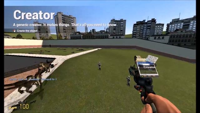 Jurassic Battle Velocirapter VS Combine NPC Battle Garry's Mod смотреть онлайн