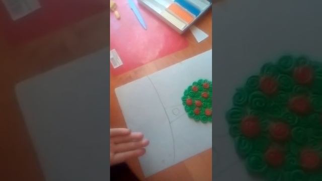Картина из пластилина, пластелиновое дерево. смотреть онлайн