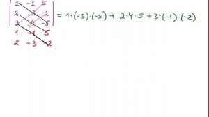 Вычислить определитель 3 порядка. Правило Саррюса. (Для тех, кто не любит правило треугольников)