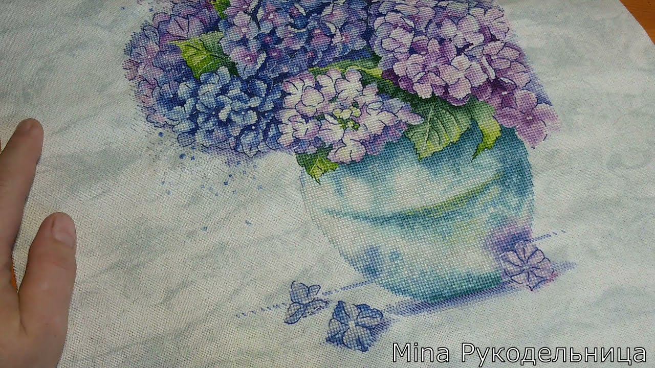 Вышивка 5-19 июля 21г. Букет гортензии от Н.Черепановой. Финиш. Неделя с ковидом смотреть онлайн