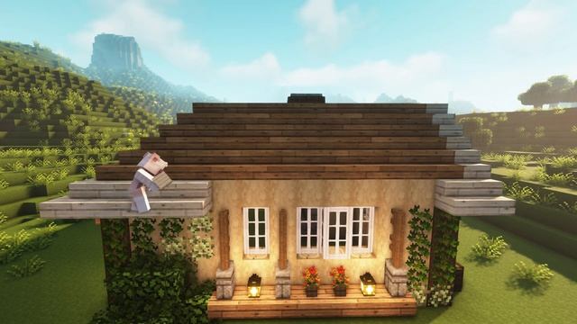 [Minecraft] ?✨ Aesthetic Cozy House Tutorial / Cottagecore / Mizuno's 16 Craft Resource Pack смотреть онлайн