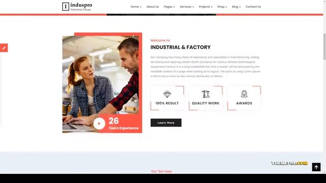 Induspro - Factory and Industrial WordPress Theme 13 engineering Website Builder смотреть онлайн