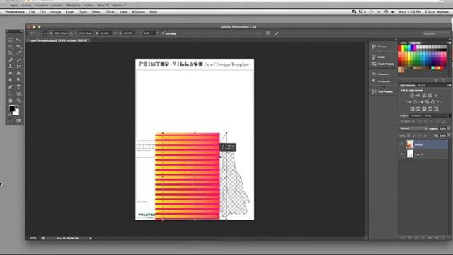 Add your Design to the SCARF TEMPLATE in Adobe Photoshop смотреть онлайн