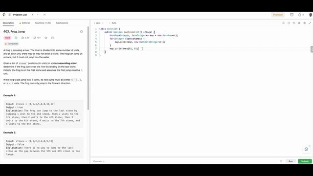Google Programming Interview Question | Frog Jump | Java смотреть онлайн