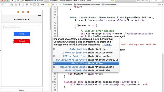 Password Reset / Forgot Password feature. Swift + Parse. смотреть онлайн
