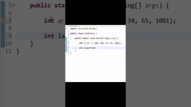 Shortcut to find maximum element in an array - Java Program. смотреть онлайн