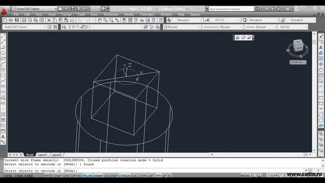 How to create a 3D model of a part using AutoCAD 2011 part 4 смотреть онлайн