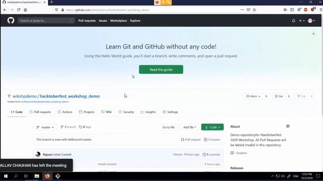 Workshop on Git/GitHub for beginners Day2 - HACKTOBERFEST | KIIT FOSS/OSH Community смотреть онлайн