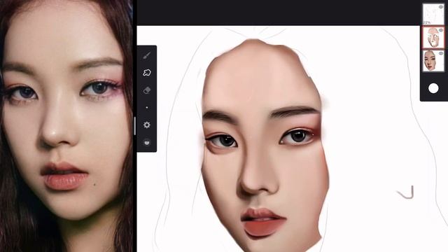 How to draw on Infinite Painter FREE VERSION (Realistic Digital Painting Tutorial) ft Karina (aespa смотреть онлайн