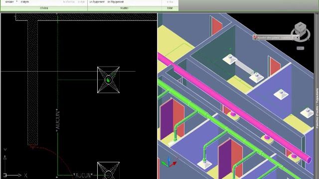 13 tracé de reseau aeraulique calculé dans AutoCAD MEP 2010 смотреть онлайн
