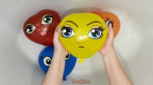 Лопаем шарики сердечки!  Учим цвета на русском языке!