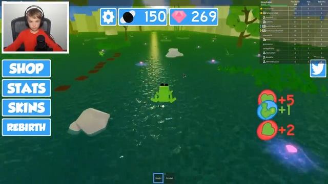 TRANSFORMING INTO A FROG in ROBLOX FROG SIMULATOR смотреть онлайн