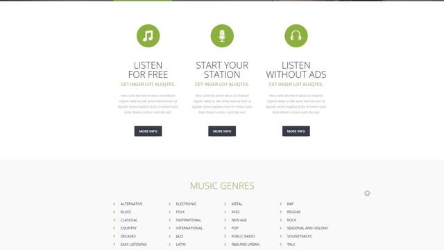Radio Website Responsive Website Template - 50969 смотреть онлайн