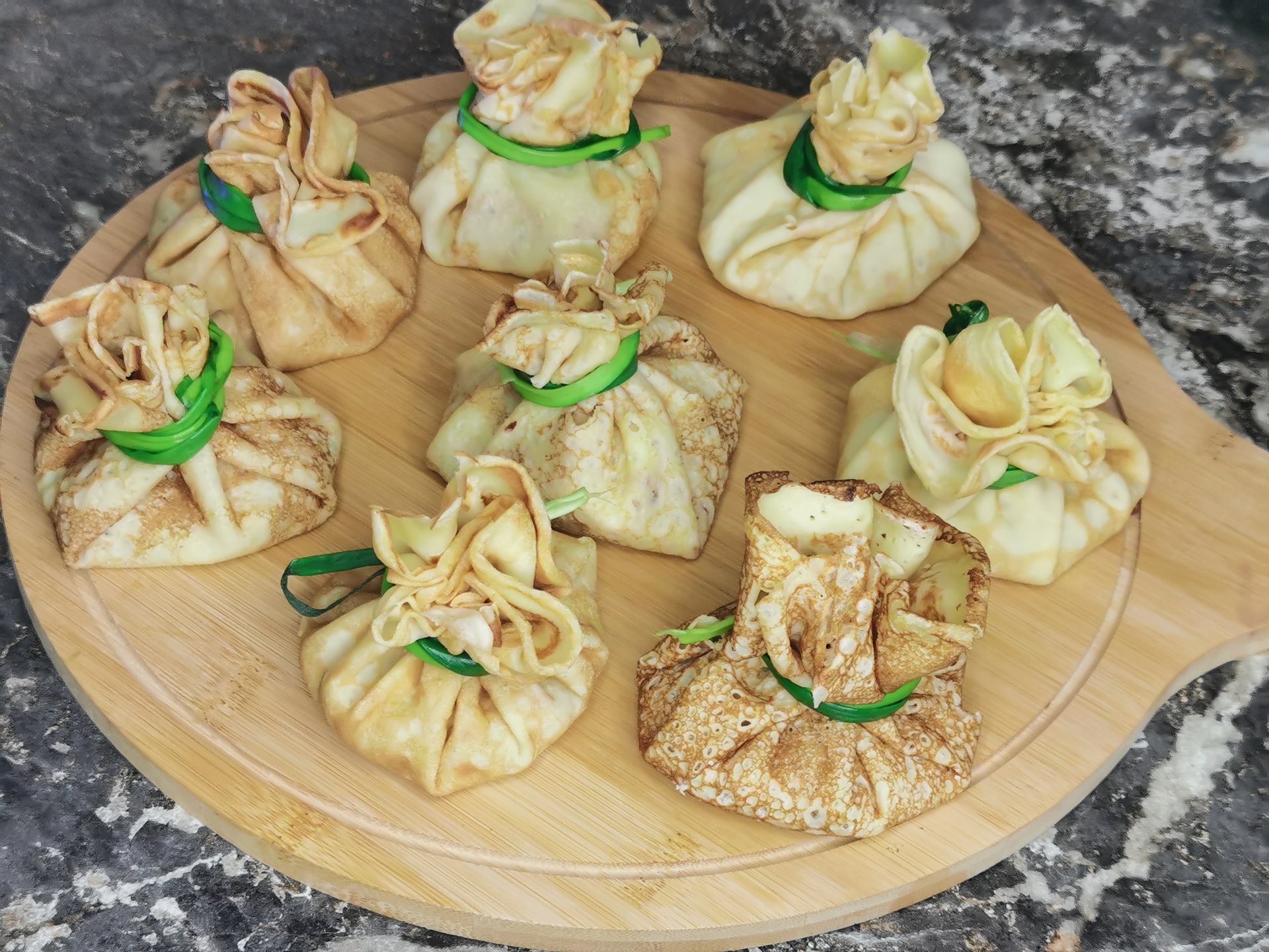 Блинчики мешочки с мясной начинкой. Это очень вкусно! смотреть онлайн