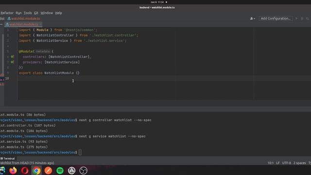 20. Создаем Watchlist module в нашем проэкте на Nest js смотреть онлайн