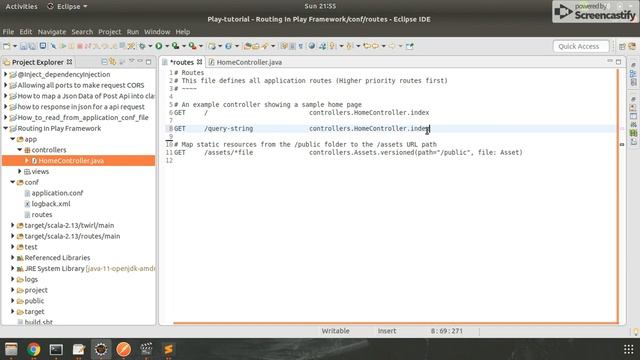 Different routing in play - query string , dynamic path Play For JAVA PART-1 смотреть онлайн