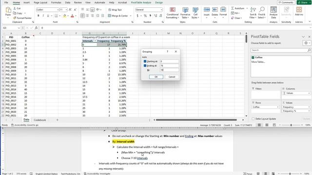 Interval Frequency Table in Excel смотреть онлайн