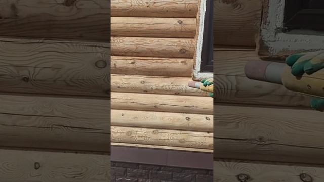 Пескоструйная шлифовка сруба.(часть вторая) смотреть онлайн
