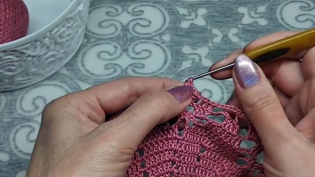 Салфетка «Гармония цвета» крючком. МК. смотреть онлайн