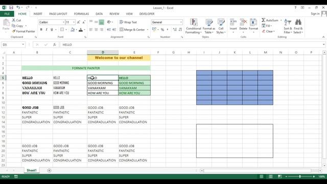 FORMAT PAINTER | MS EXCEL | IN TAMIL смотреть онлайн