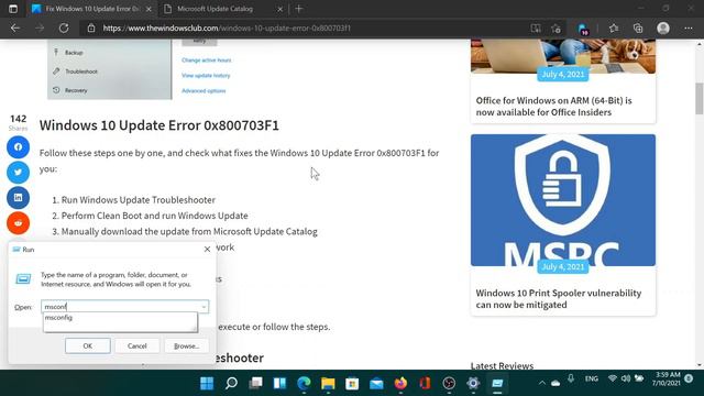 Fix Windows Update Error 0x800703F1 смотреть онлайн