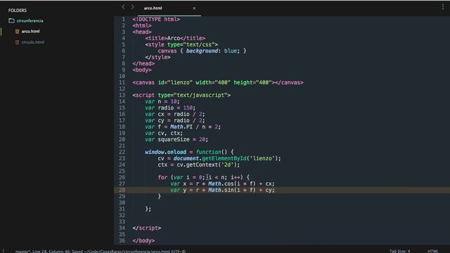 Dibujar Círculos Alrededor De Círculo En Canvas Con JavaScript