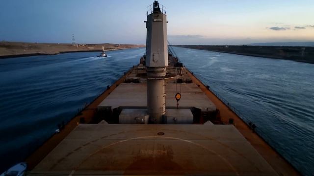 [4K] Time Lapse Ship Sunset Movie | Amazing View In Suez Canal Egypt | Port Of Suez Channel