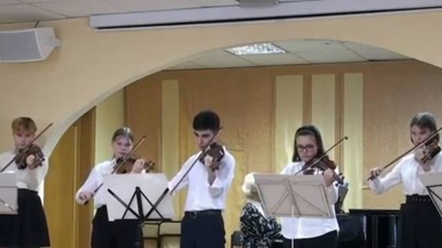 А.Добронравов. "Как упоительны в России вечера". Анс. скрипачей ДШИ им. В.В.Андреева. Волкова Н. Г. смотреть онлайн