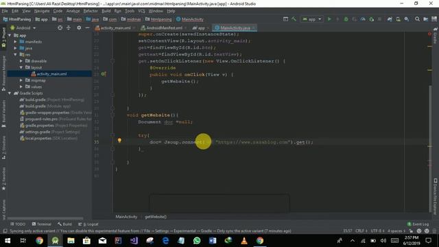 HTML Parsing Android Studio 3.4 смотреть онлайн