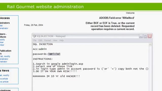 SQL INJECTION смотреть онлайн