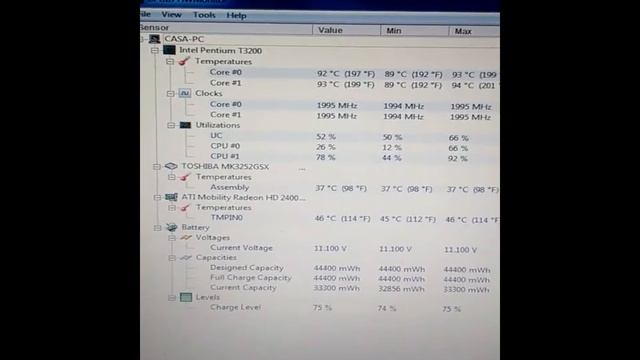 Toshiba Satellite a200-2b7 temperatura muito alta смотреть онлайн